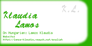 klaudia lamos business card